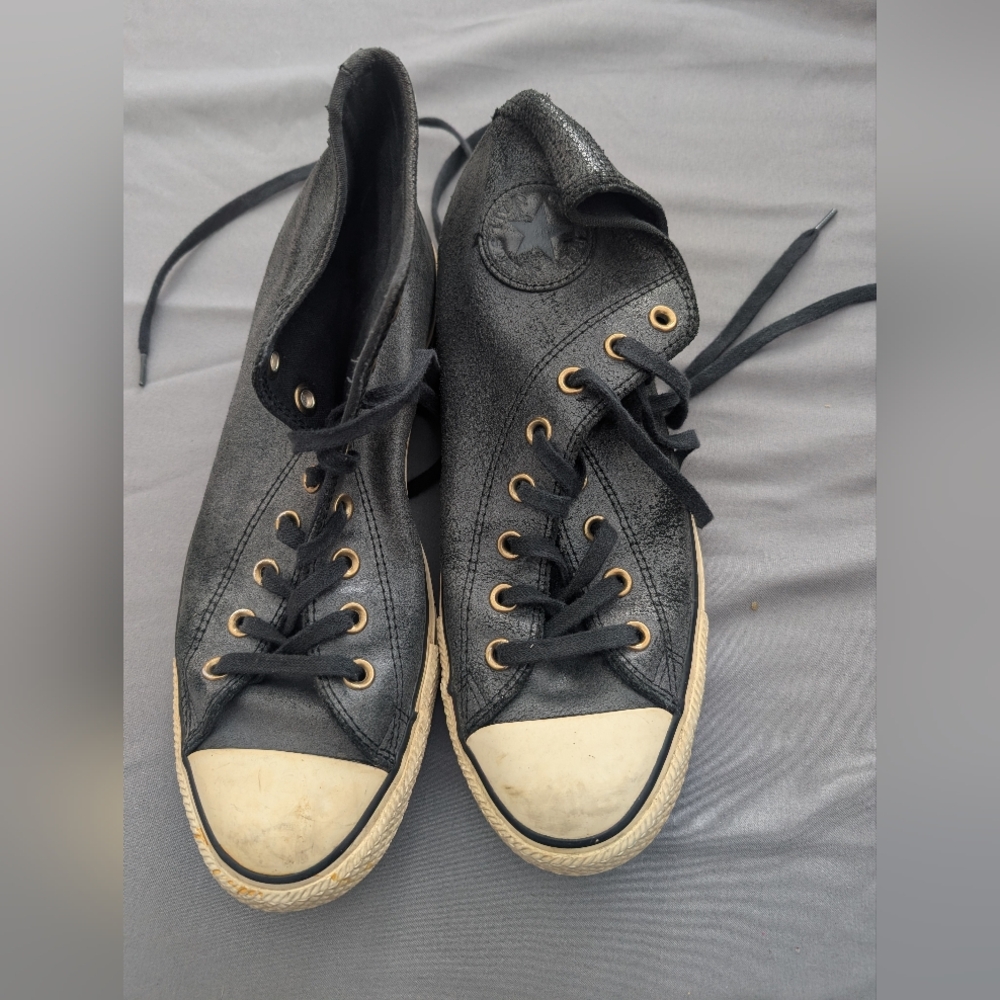 Converse Black/Grey High-Top Sneakers